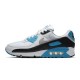 Nike Air Max 90 Damen/Herren Laser Blau Und Weiß Schuhe