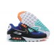 Nike Air Max 90 Damen/Herren Supernova Blau Weiß CW6018-001 Schuhe