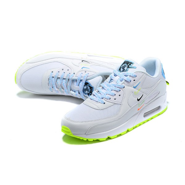 Nike Air Max 90 SE Herren Worldwide Weiß Blau CK7069-100 Schuhe