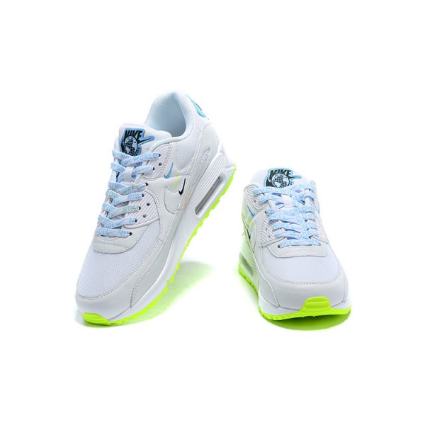 Nike Air Max 90 SE Herren Worldwide Weiß Blau CK7069-100 Schuhe