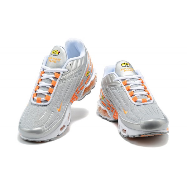 Nike Air Max Plus 3 Herren Grau Orange Und Silber Schuhe