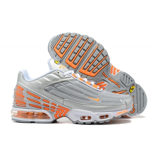 Nike Air Max Plus 3 Herren Grau Orange Und Silber Schuhe