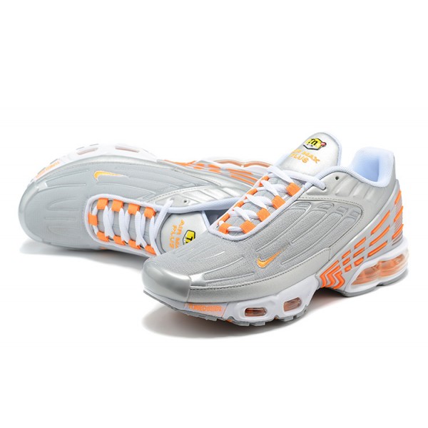 Nike Air Max Plus 3 Herren Grau Orange Und Silber Schuhe