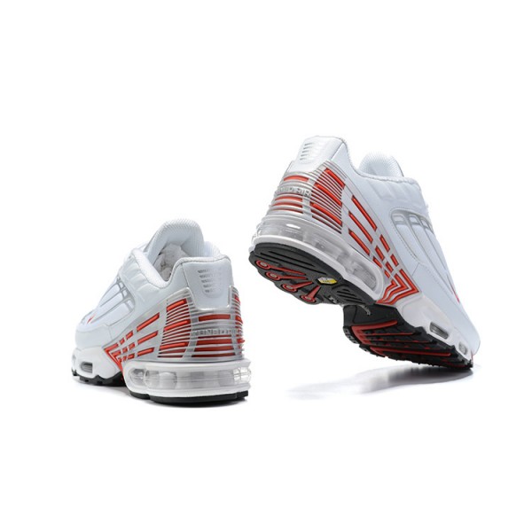 Nike Air Max Plus 3 Herren Weiß Rot Und Silber Schuhe